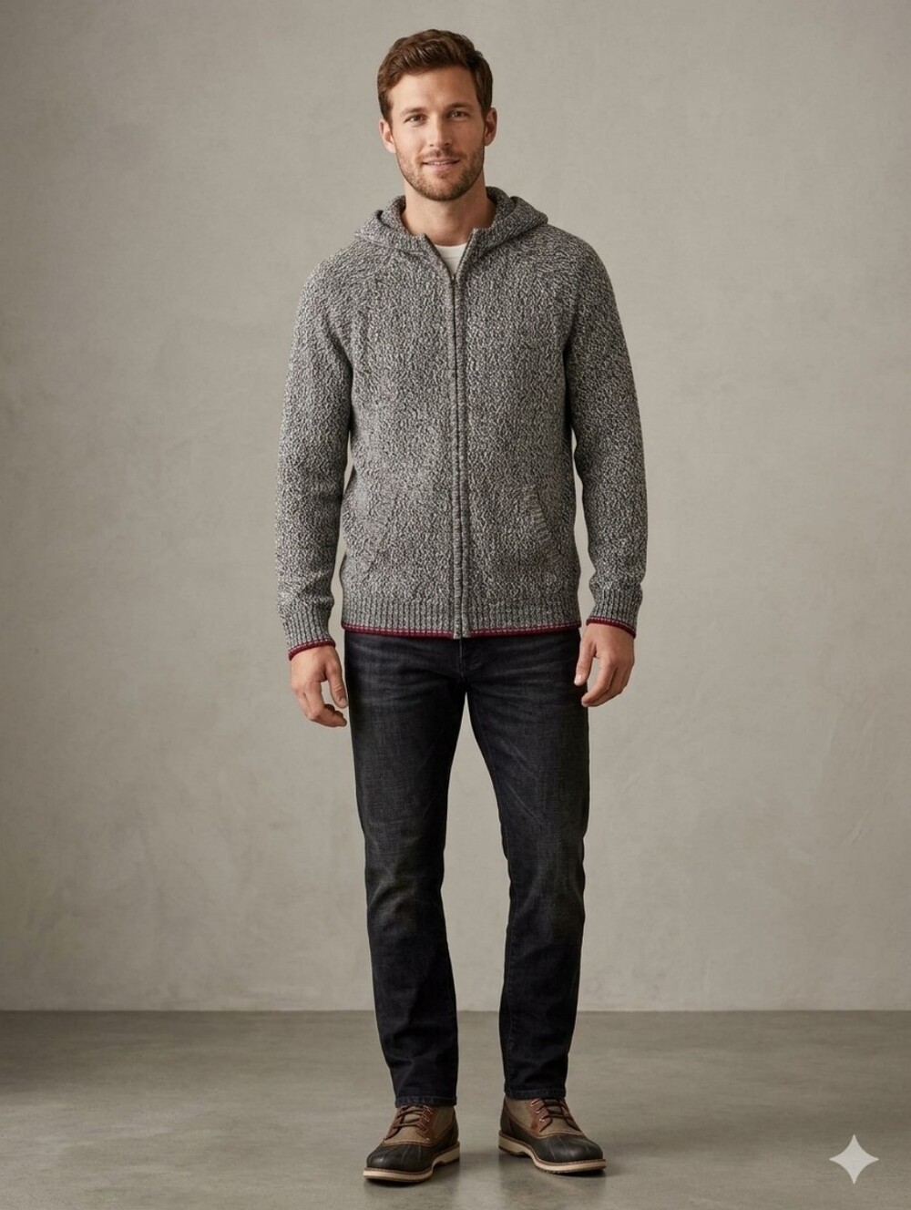 Roots Cabin Full Zip Sweater Hoodie Mens Sz XXL